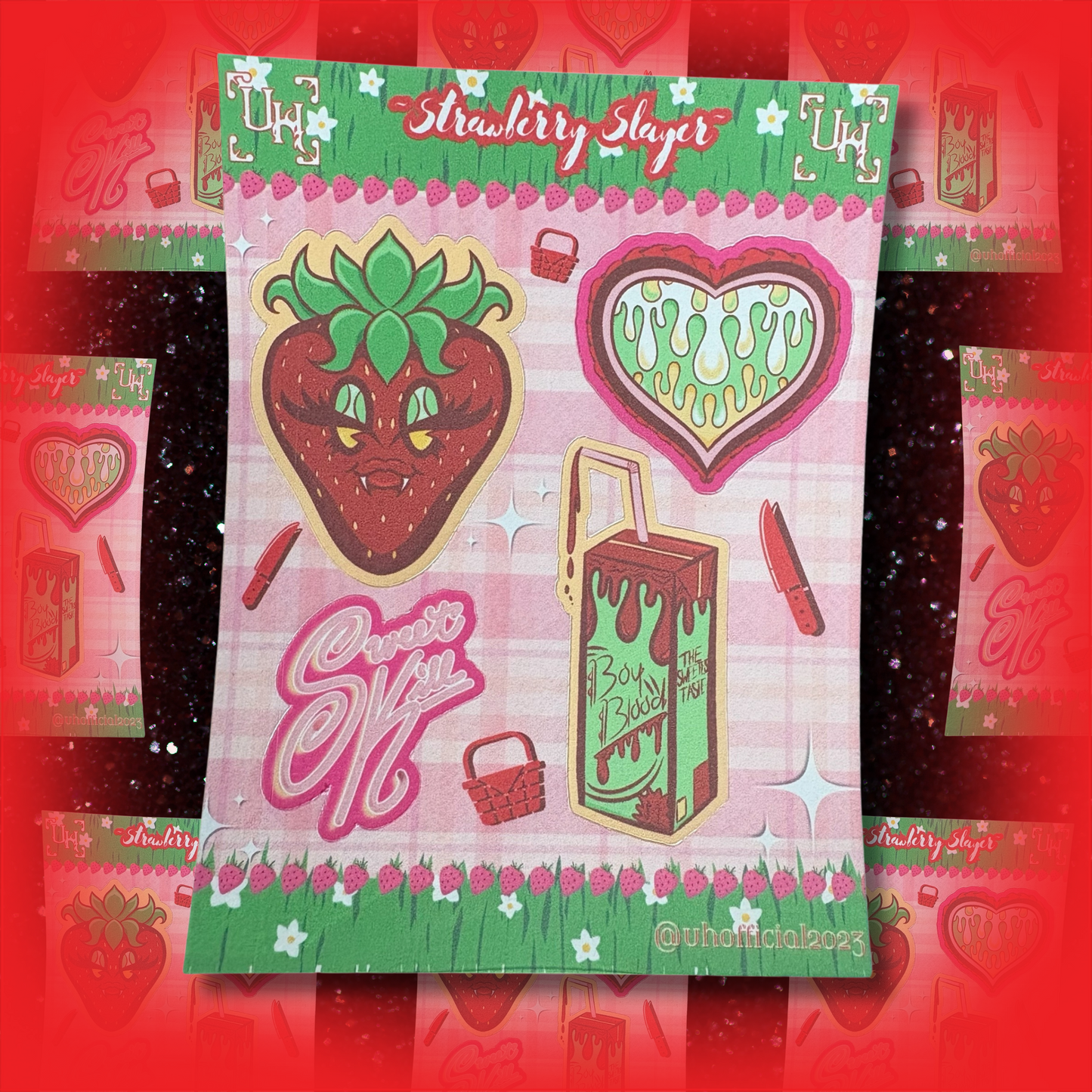 Strawberry Slayer Sticker Sheet